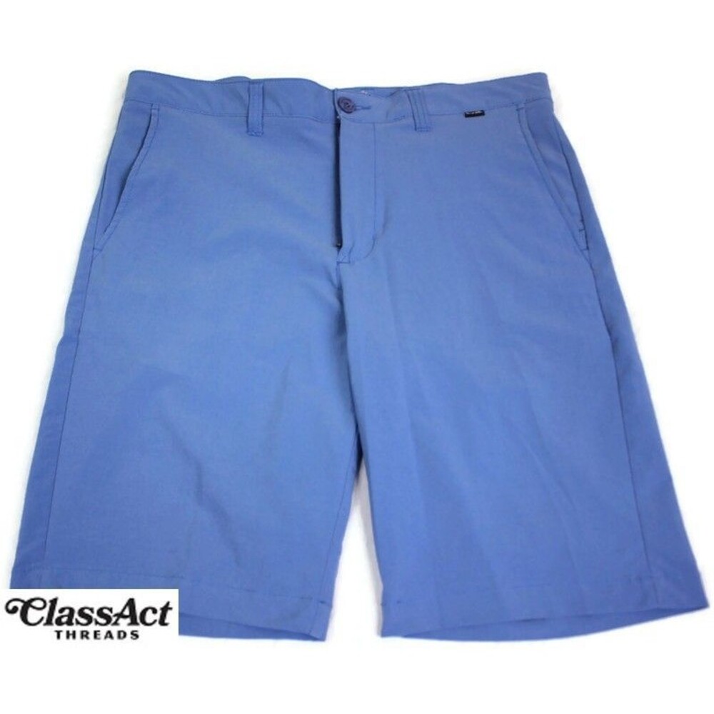 Travis Mathew Shorts Mens 34 Blue Nylon Blend Performance Preppy Golf Casual